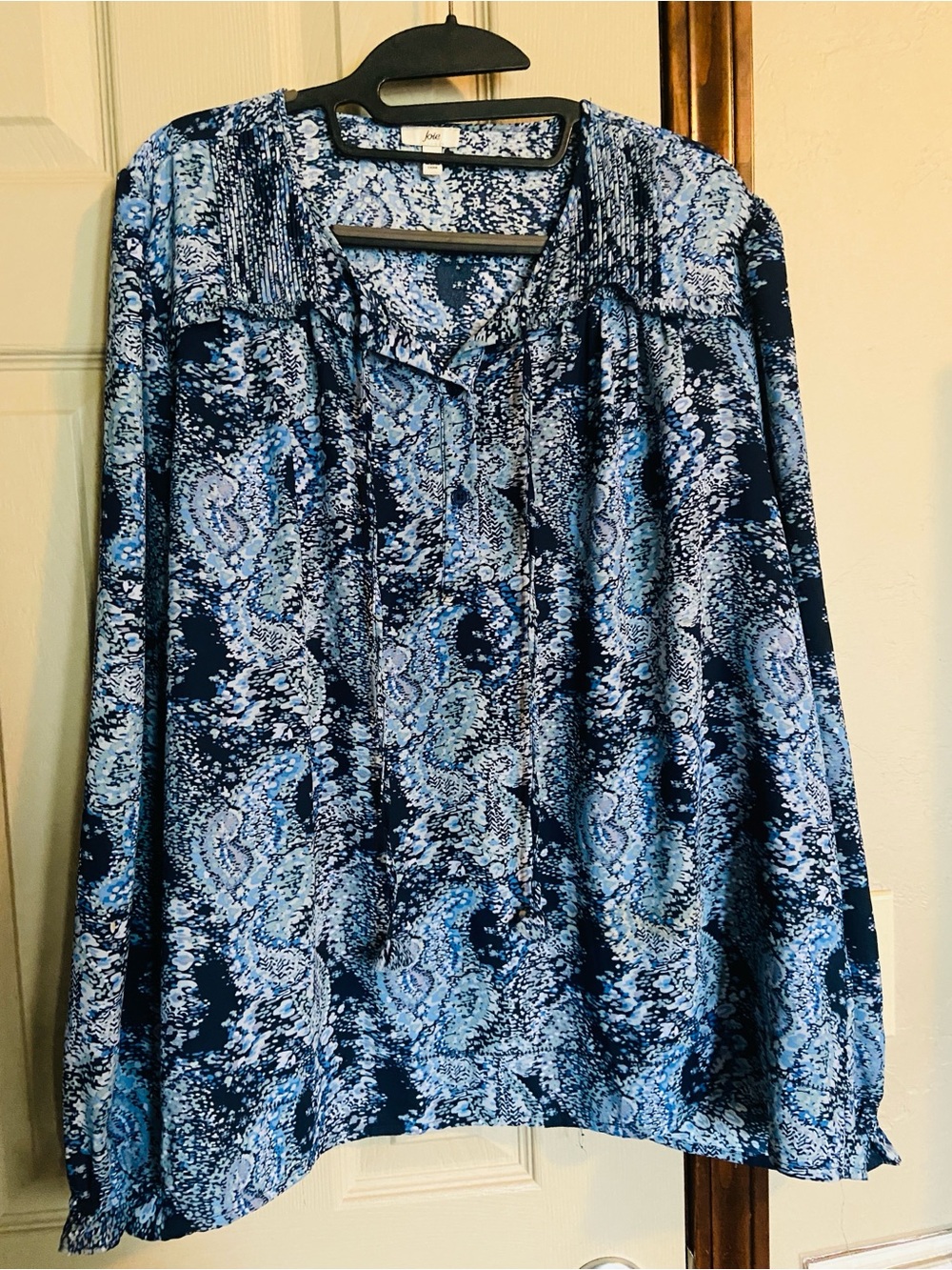 Joie Blue Paisley Button-Front Shirt